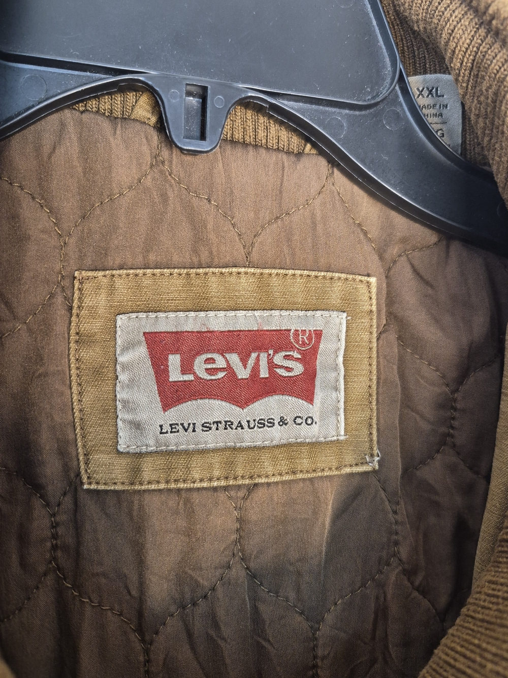 Levi's Quilted Lined Canvas Utility Workwear Field Jacket Tan Mens XXL - Picture 4 of 10